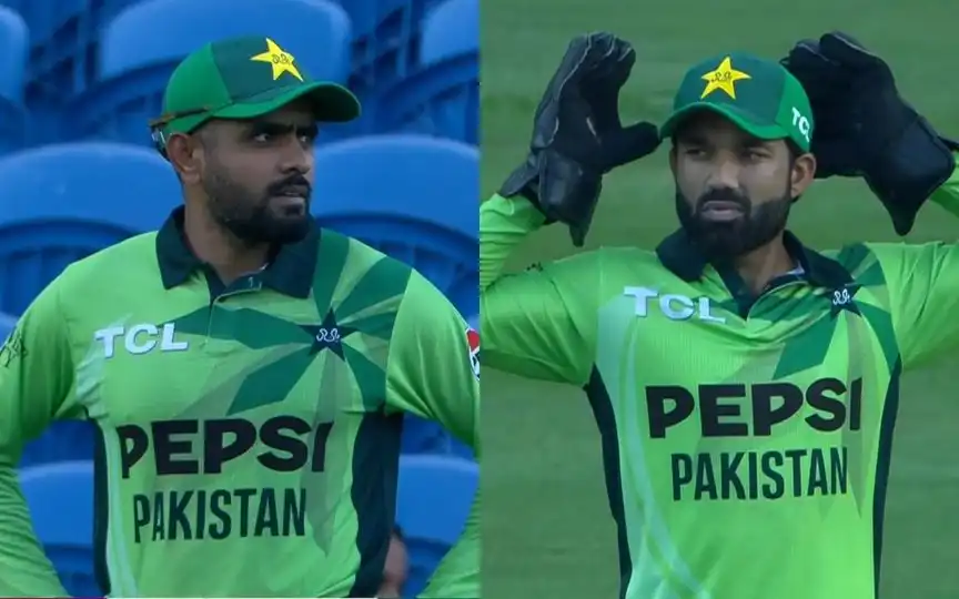 Babar Azam referred to as captain by Mohammad Rizwan [Source: @imuzammalshah/X.com]