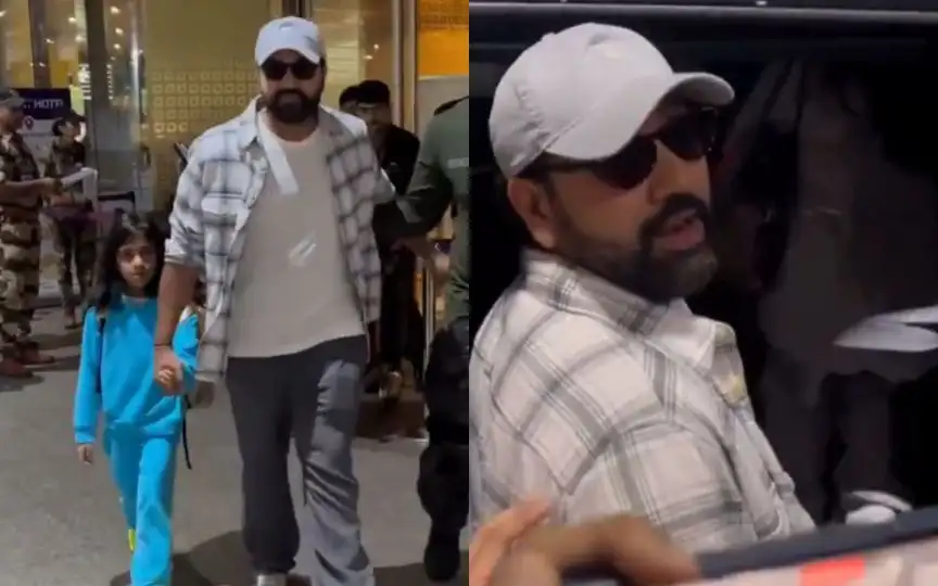 Rohit Sharma snapped at Mumbai Airport [Source: @filmgyan/Instagram.com]