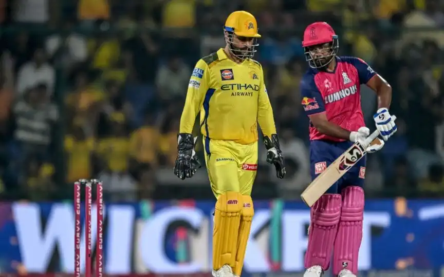 Sanju Samson and MS Dhoni - (Source: AFP)