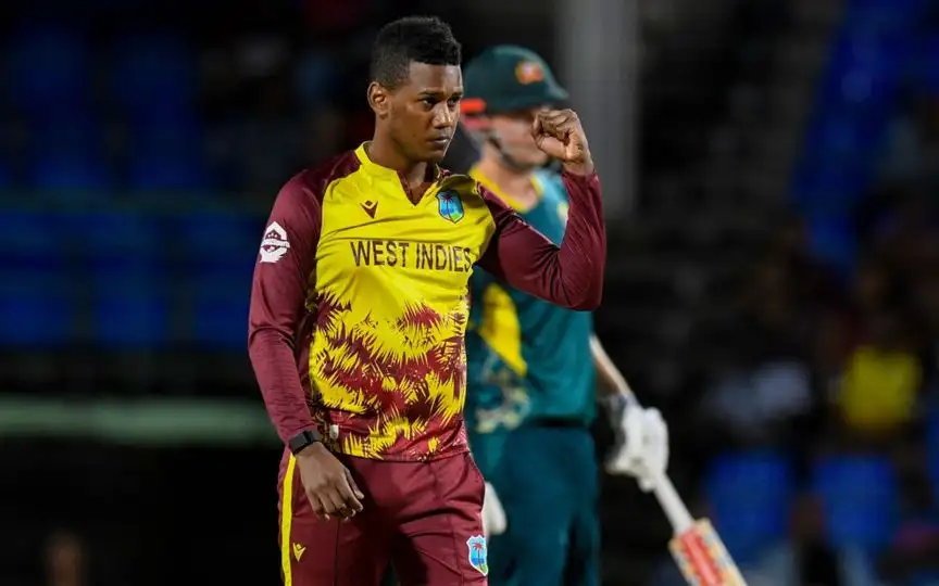 Akeal Hosein For West Indies [Source: AFP Media]