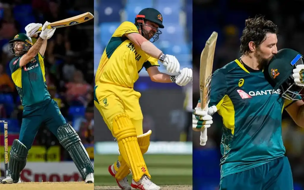 Glenn Maxwell, Travis Head, and Tim David [Source: AFP Media]