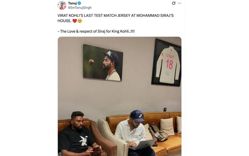 Siraj's viral photo [Source: @ImTanujSingh/X.com]