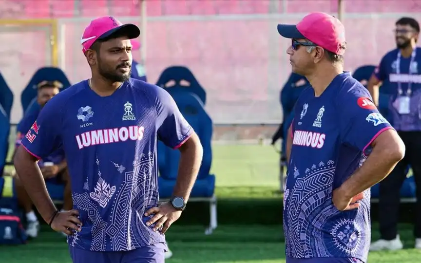 When Sanju Samson first met Rahul Dravid [Source: @rajasthanroyals/X.com]