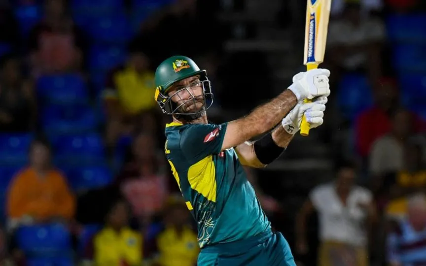 Glenn Maxwell In Action vs West Indies - (Source: AFP)