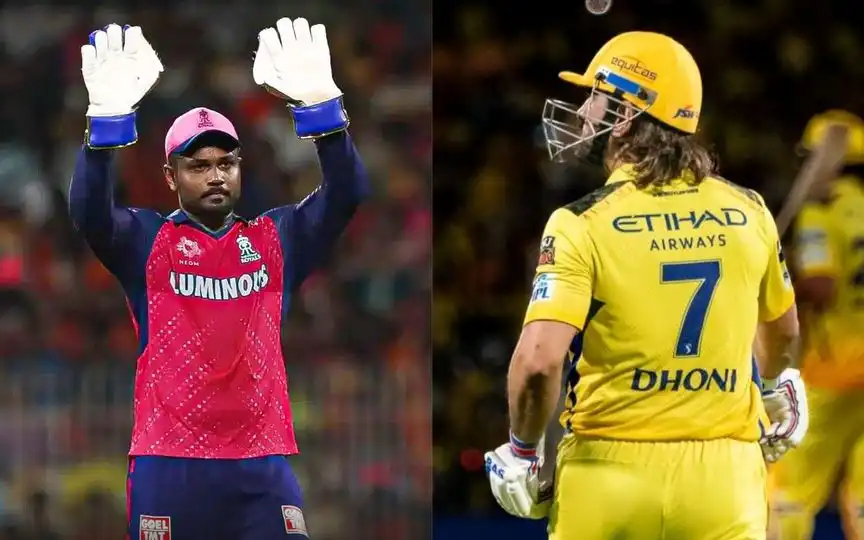 Sanju Samson and MS Dhoni [Source: @MSDian067/X.com]