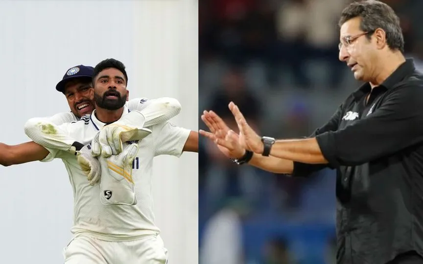 Mohammed Siraj and Wasim Akram (Source:AP Photos and @alihassan6664/X.com)