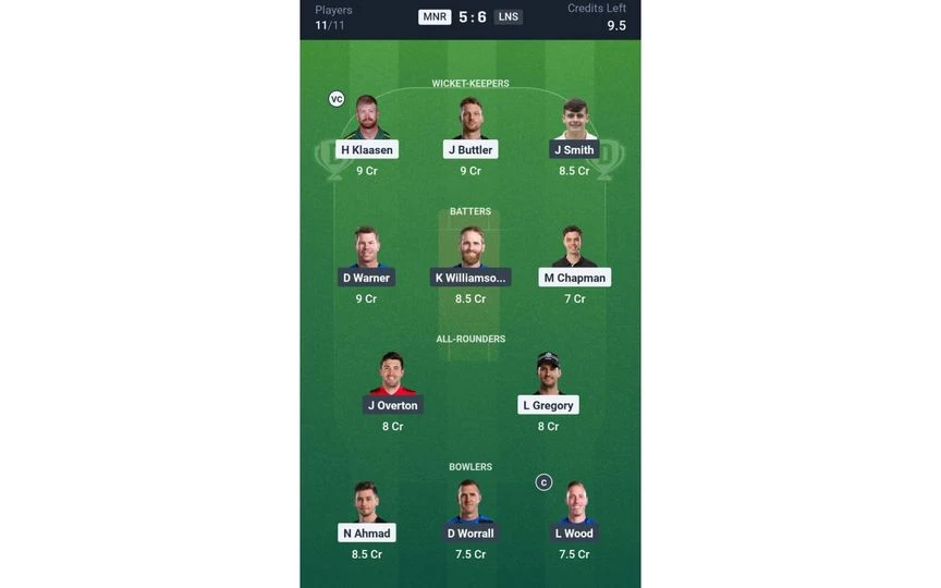 MNR vs LNS, The Hundred Men's 2025: Dream11 Team 2 [Source: @Dream11 App]