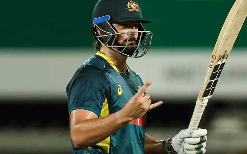 Tim David celebrating his innings against South Africa [Source: @cricketcomau/x]
