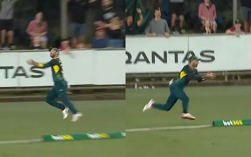 Maxwell's outstanding grab [Source: @cricketcomau/X]
