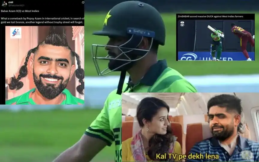 Babar Azam getting trolled by fans online [Source: @Shebas_10dulkar/x]