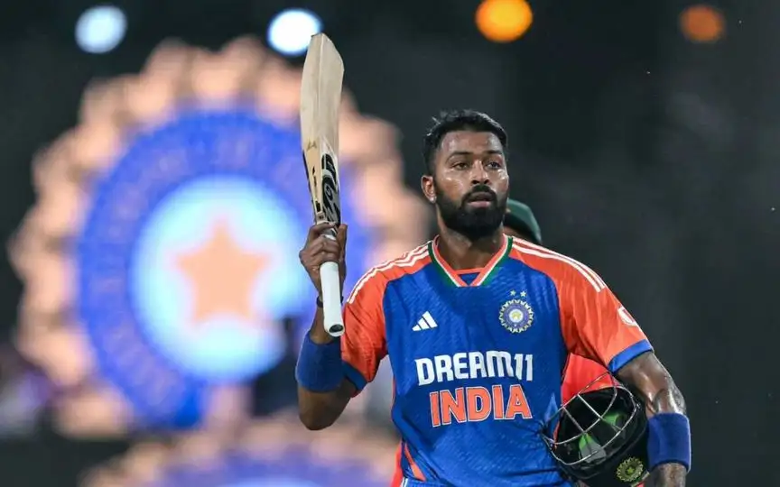 Hardik Pandya In Action For India - (Source : @Johns/X.com)