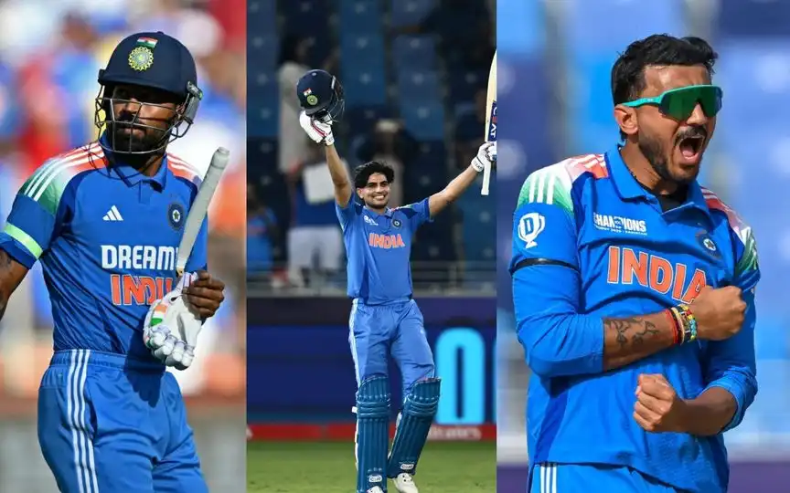 Hardik Pandya, Shubman Gill And Axar Patel [Source: AFP Media]