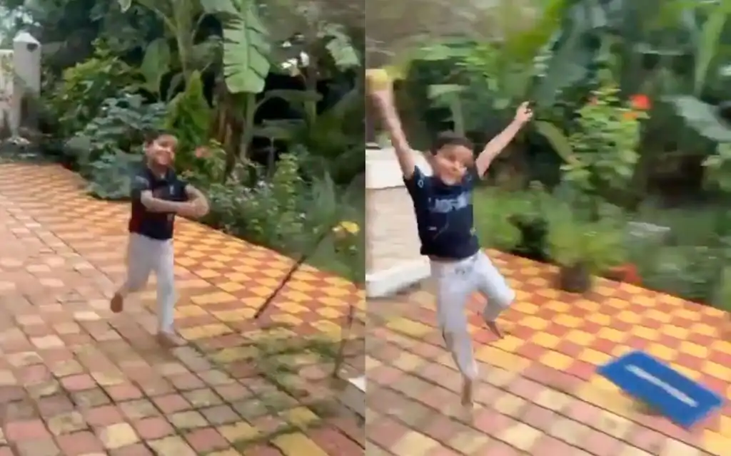 Kid imitates Jasprit Bumrah [Source: @CricCrazyJohns/X.com]