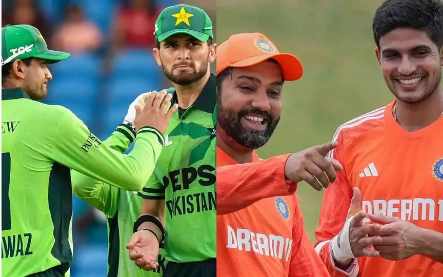 Pakistan and Indian players (Source: AFP)