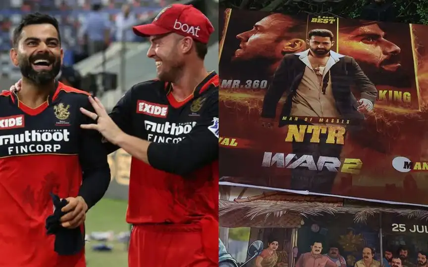 RCB fans put up special poster for War 2 [Source: @mufaddal_vohra/X.com]