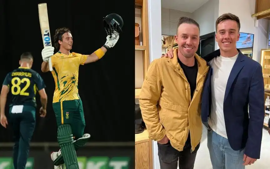 Dewald Brevis smashed a stunning hundred in AUS vs SA [Source: @CricCrazyJohns, @ImTanujSingh/x.com]