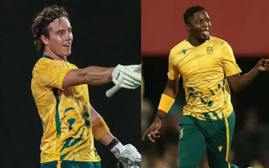 Dewald Brevis and Kwena Maphaka [Source: @amin_sharaf/X.com]
