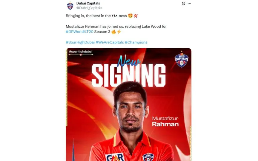 Dubai Capitals announces signing [Source: Screengrab of tweet]