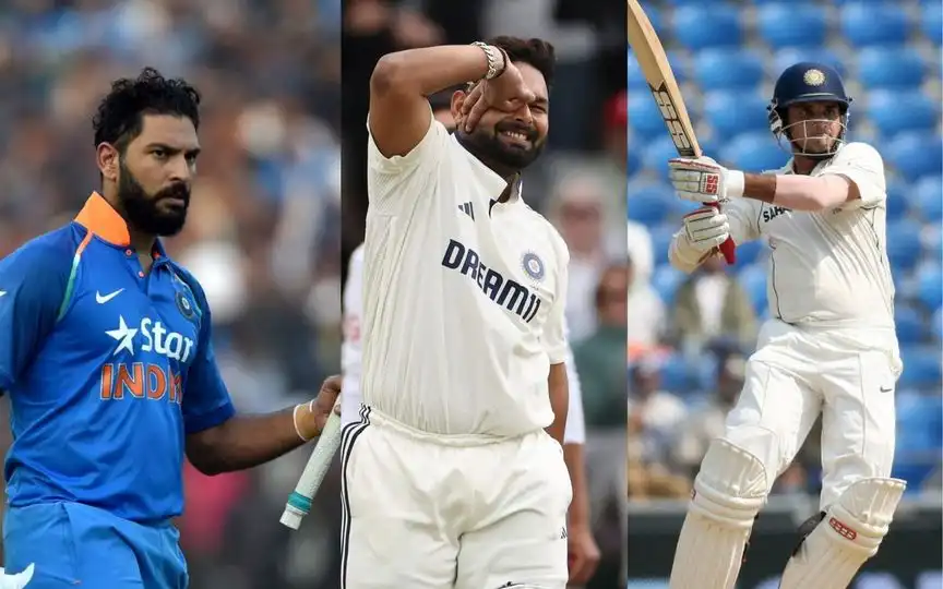 Yuvraj Singh, Rishabh Pant, Sourav Ganguly [Source: AFP Media]