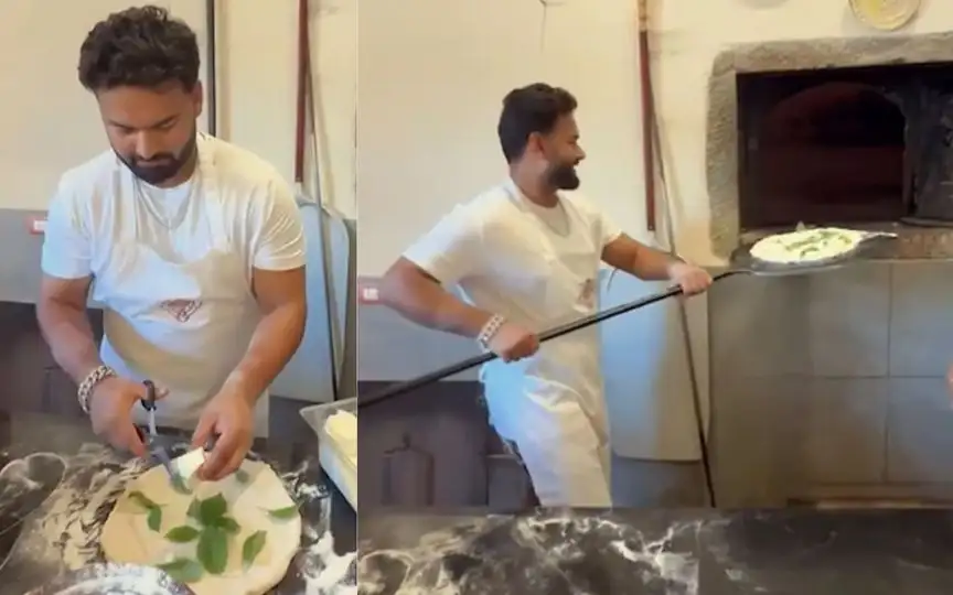 Rishabh Pant bakes a pizza [Source: @rishabhpant/Instagram.com]