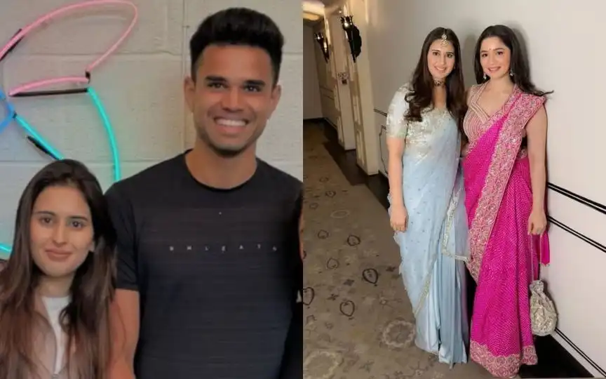 Saaniya Chandhok With Arjun And Sara (Source: @VinitYaduvnsh/x.com, @dwivediachyut41/x.com)