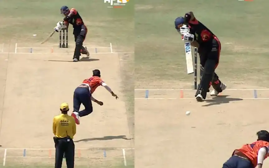 Shaik Rasheed in action [Source: @AndhraT20League/X]