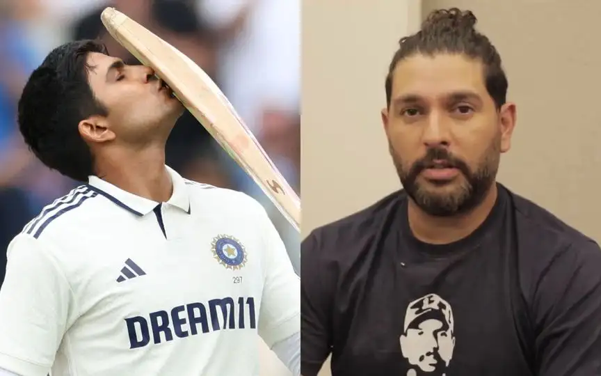 Shubman Gill and Yuvraj Singh [Source: AFP, @YUVSTRONG12/x]