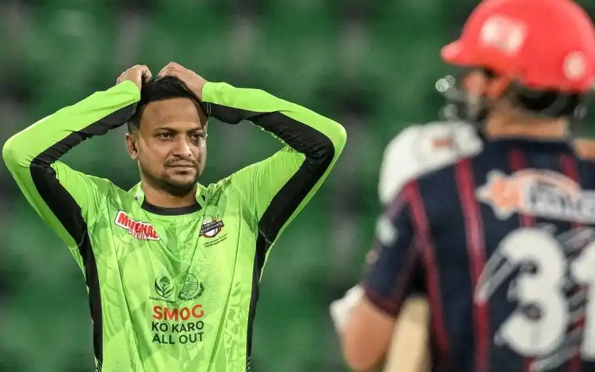 Shakib Al Hasan In action during PSL - (Source: AFP)