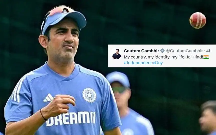 "My Country, My...": Gautam Gambhir Salutes Country With National Jersey On 15th August