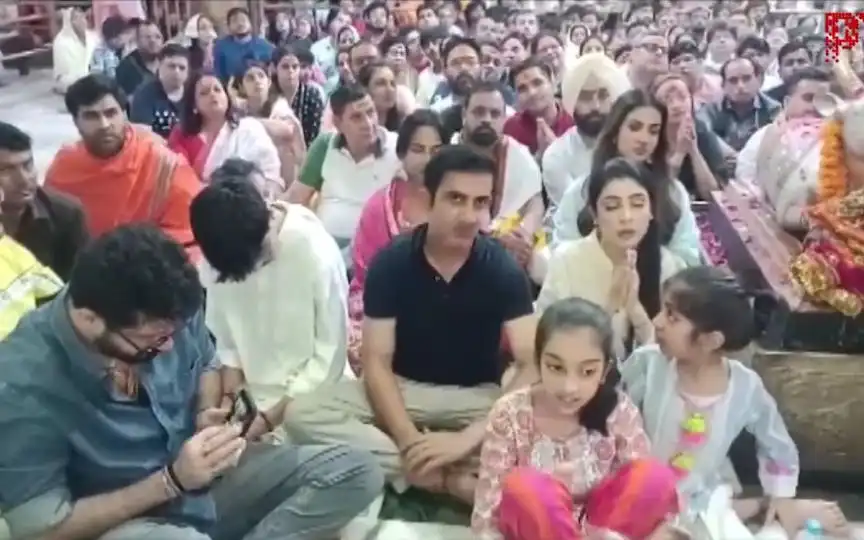 Gautam Gambhir At Mahakaleshwar Temple (Source: @PTI_News/x.com)