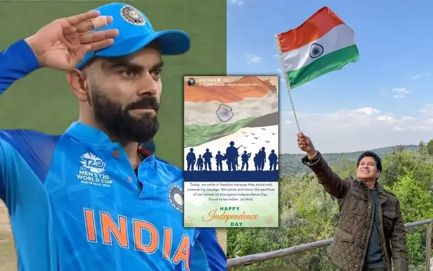 Virat Kohli Leads National Tribute As Indian Cricketers Wish 79th Independence Day