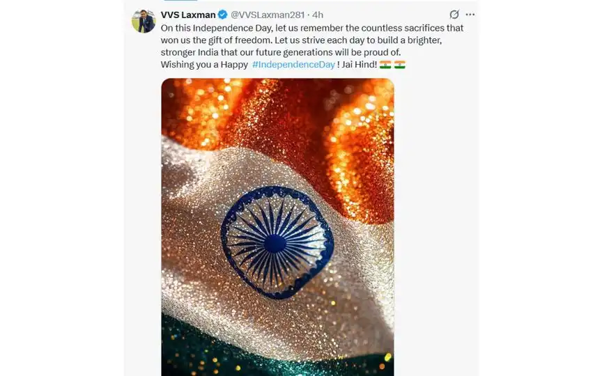 VVS Laxman's post [Source: Screengrab]