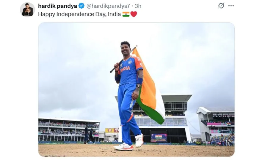 Hardik Pandya's post [Source: Screengrab]