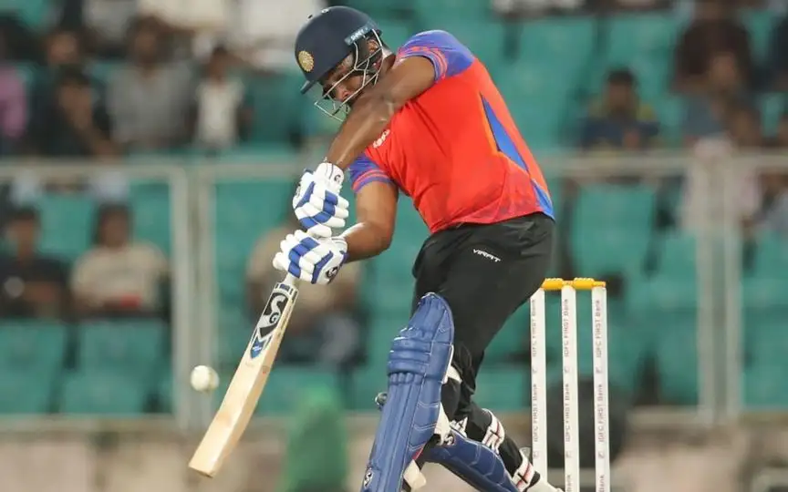 Sanju Samson entertains crowd with sublime knock [Source: @CricCrazyJohns/X.com]