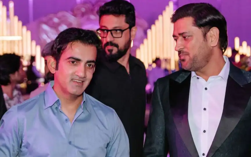 MS Dhoni and Gambhir - (Source: @Johns/X.com)