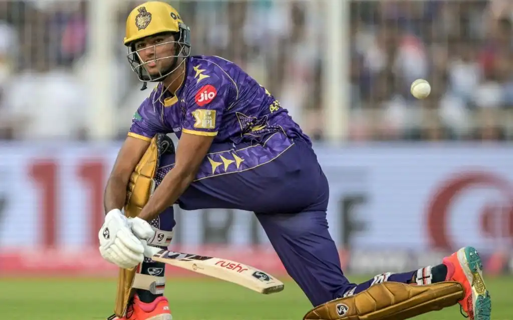 Angkrish Raghuvanshi in Action during IPL 2025 - (Source : AFP)