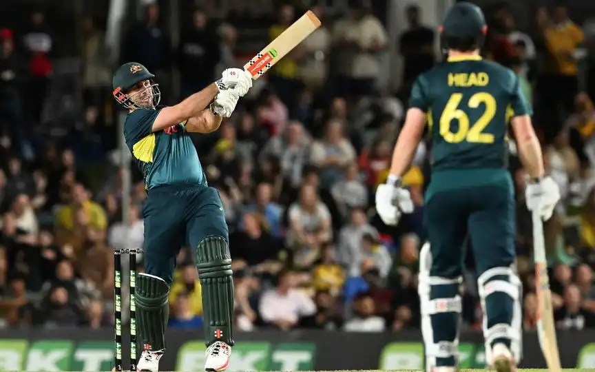 Mitch Marsh hammered a scintillating knock [Source: AFP]