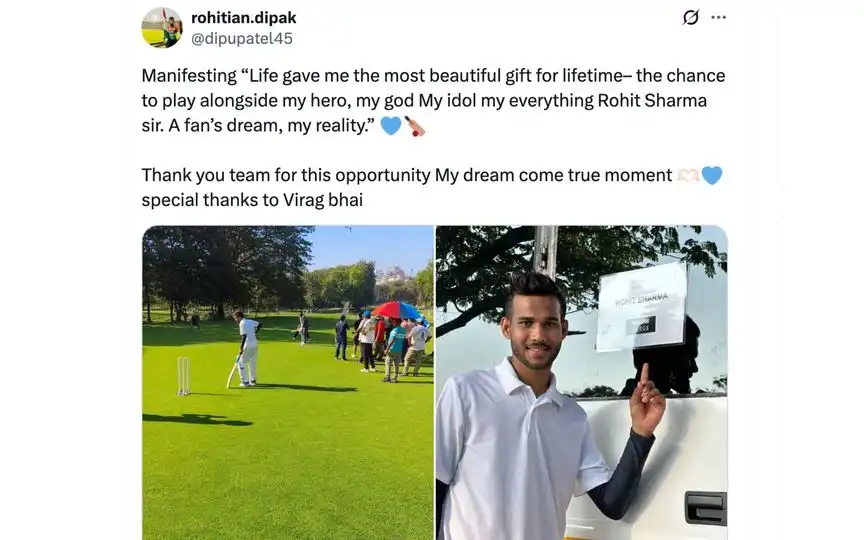 Fan Dipak's tweet [Source: @dipupatel45/X.com]