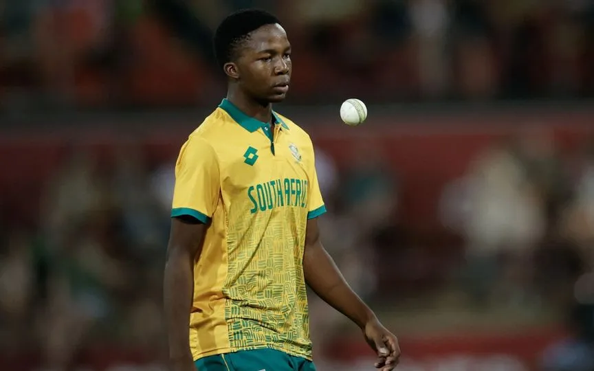 Kwena Maphaka Bowling For South Africa - (Source: AFP)