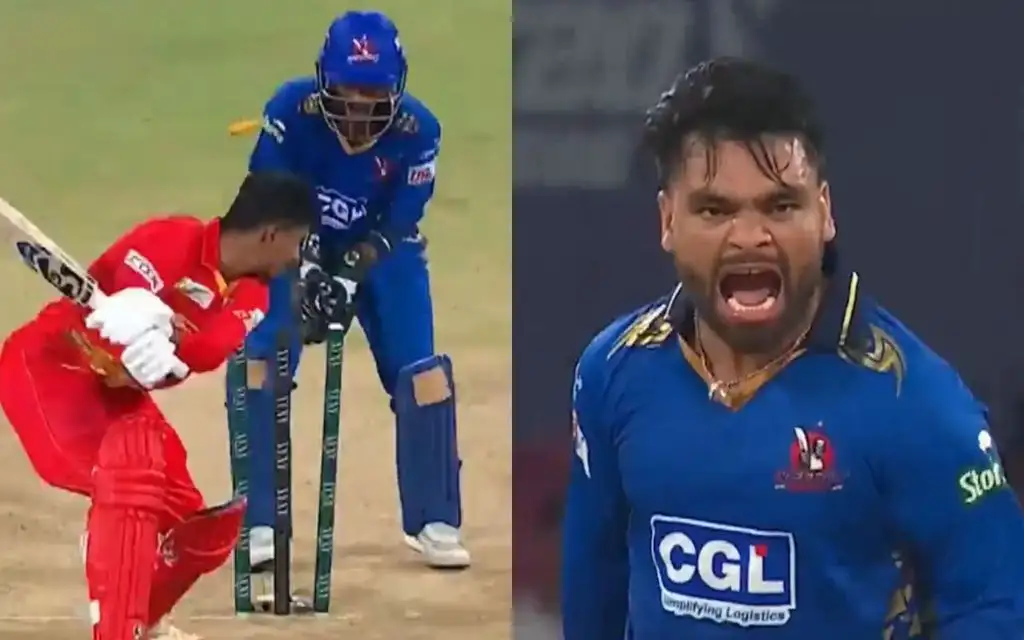 Rinku Singh roars to celebrate wicket [Source: @t20uttarpradesh/X.com]