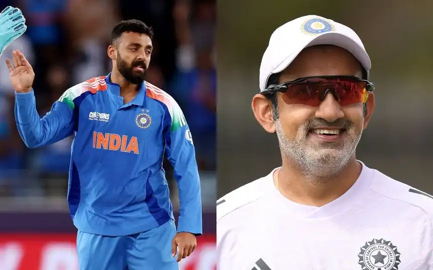 Varun Chakaravarthy and Gautam Gambhir [Source: @cricketkaushik/X.com]