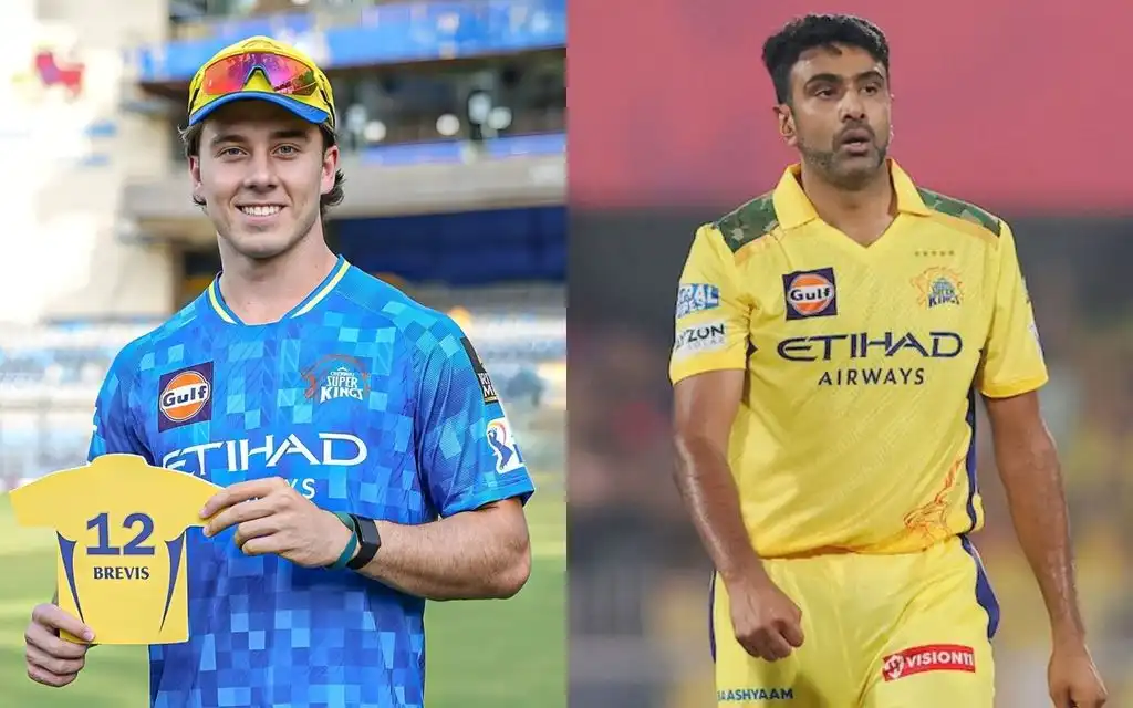 Dewald Brevis and R Ashwin [Source: @INDCricketGuide, @definitelynot05/x.com]