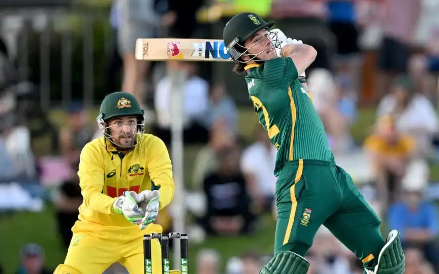 Dewald Brevis was dismissed for 6 [Source: AFP]