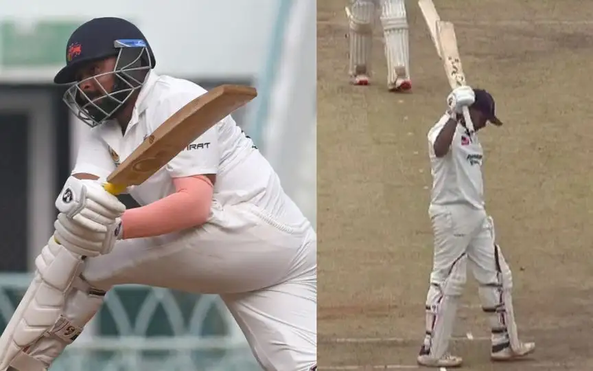 Prithvi Shaw in Buchi Babu tournament (Source:@Saabir_Saabu01/X.com)