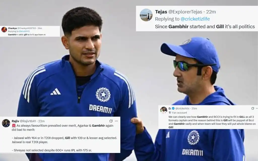 Shubman Gill and Gambhir together [Source: Screengrabs]