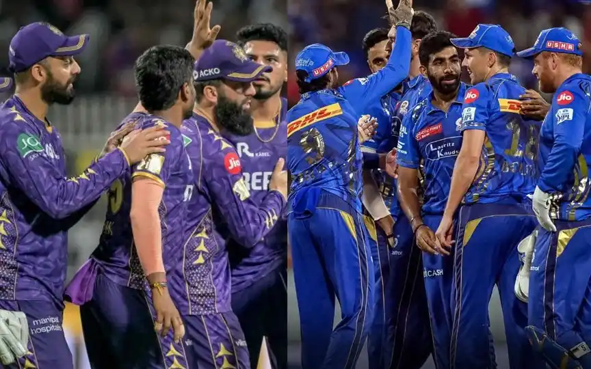KKR and MI players - (Source: AFP)