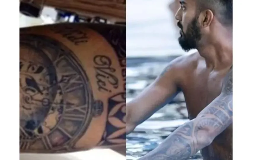 KL Rahul's Latin Tattoo (Source:@KLRlifeline,x.com)