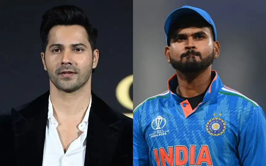 Varun Dhawan and Shreyas Iyer [Source: @hajarkagalwa, @RajanYadav83/x.com]