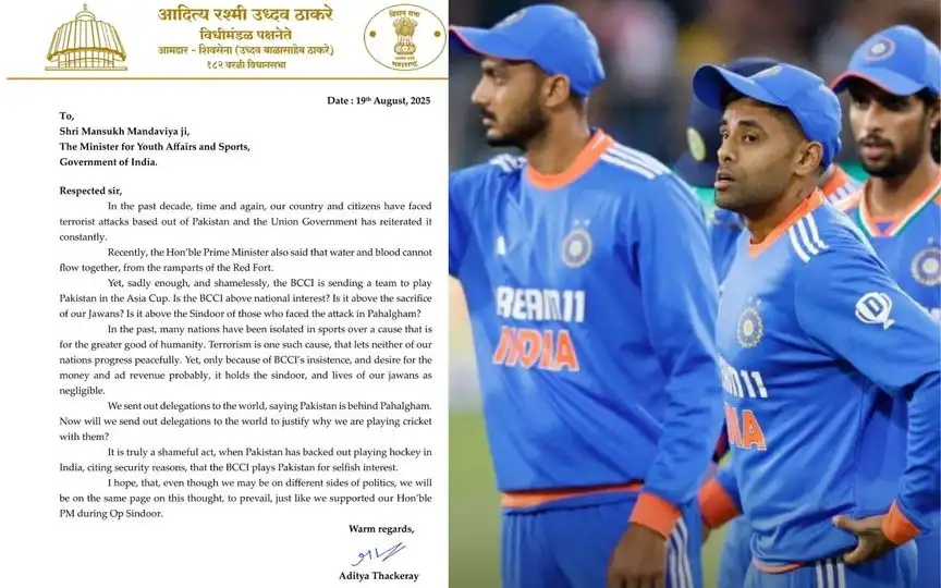 Aaditya Thackarey pens letter to Indian Minister (Source:@AUThackeray/X.com)