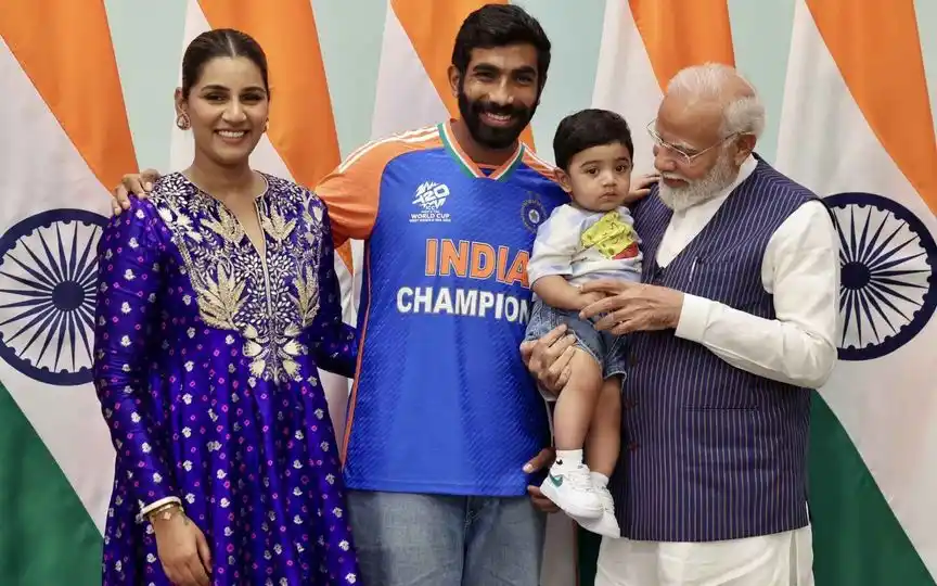 Jasprit Bumrah Son (Source:@AshwiniML2,x.com)
